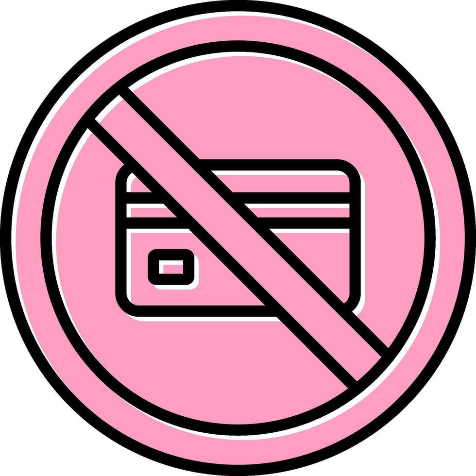 No Credit Card Vector Icon
