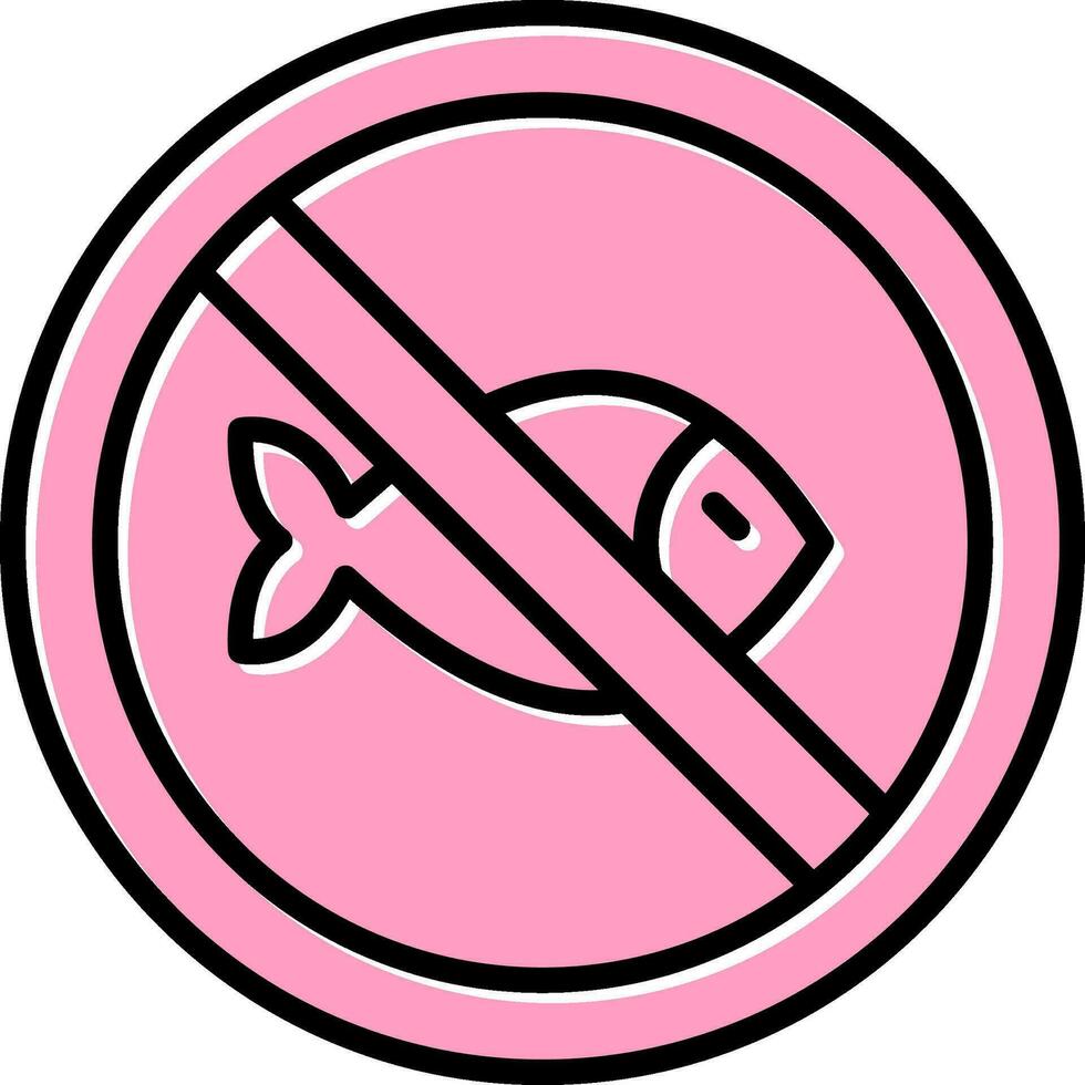 No pescar vector icono