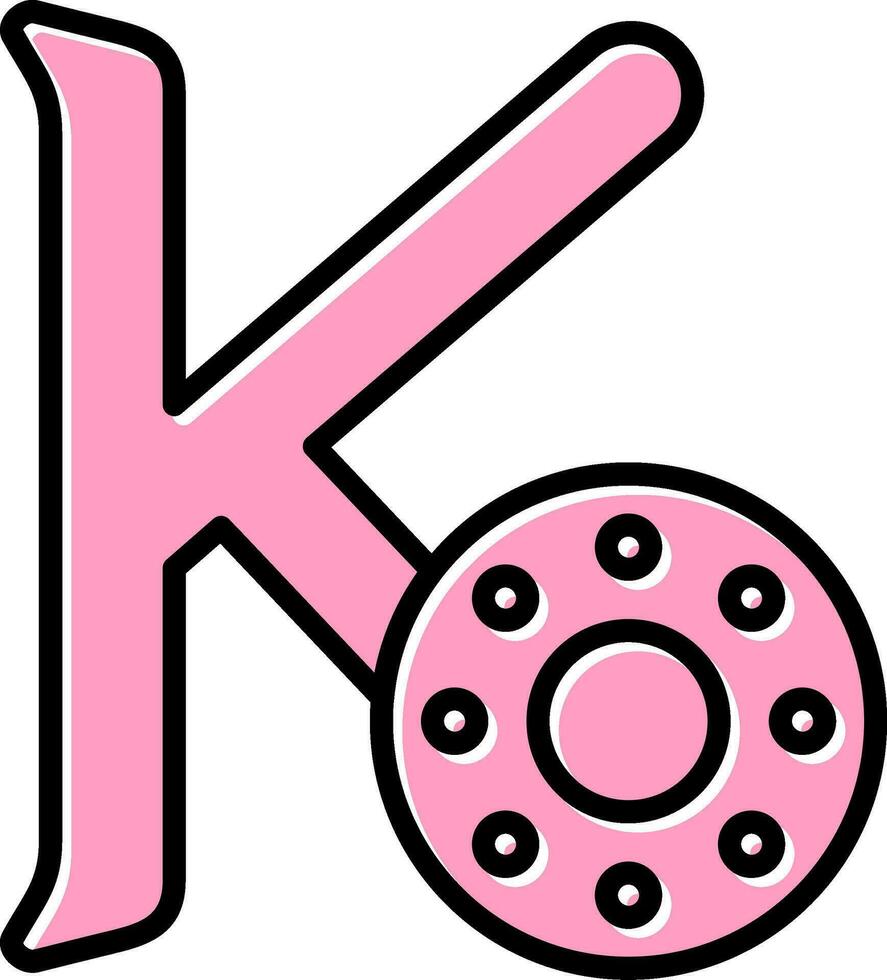 capital k vector icono