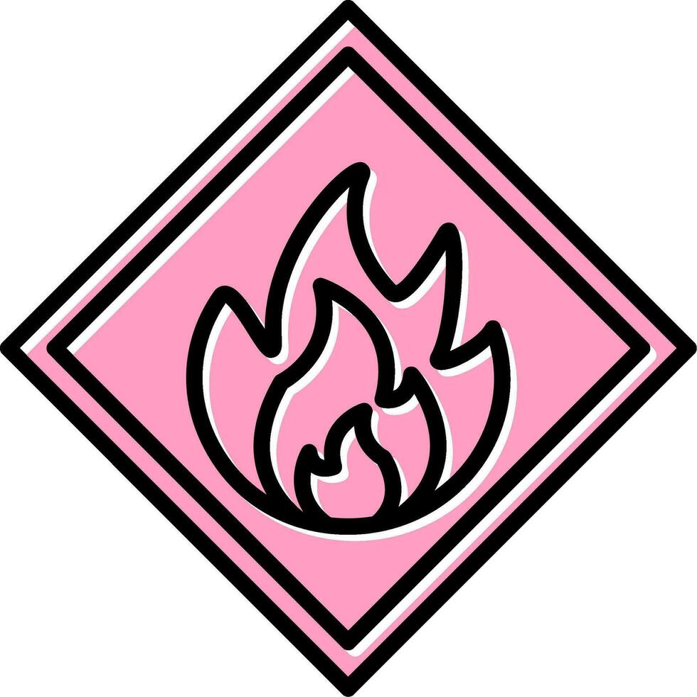 Flammable Vector Icon