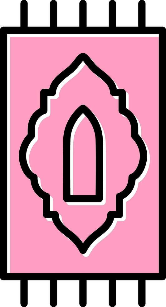 icono de vector de alfombra de oración