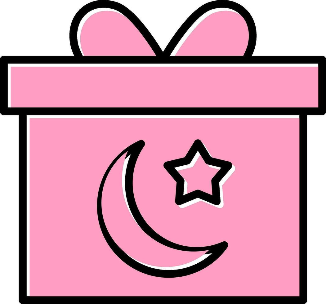 icono de vector de caja de regalo