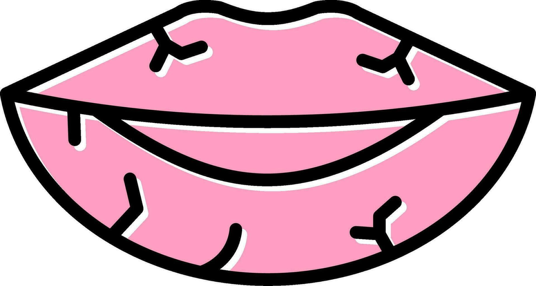 Dried Lips Vector Icon