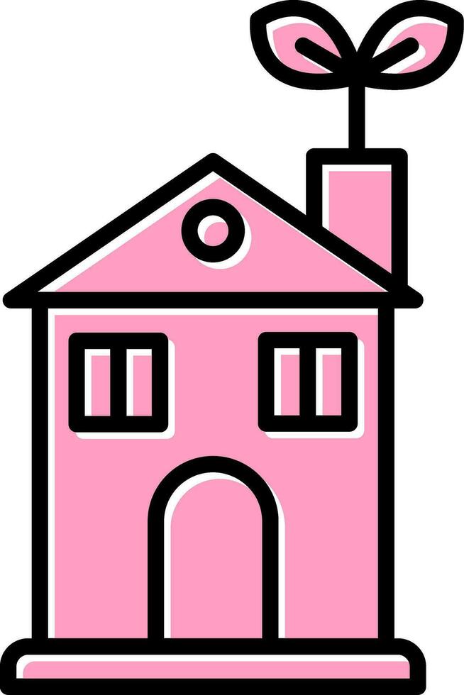 Eco House Vector Icon