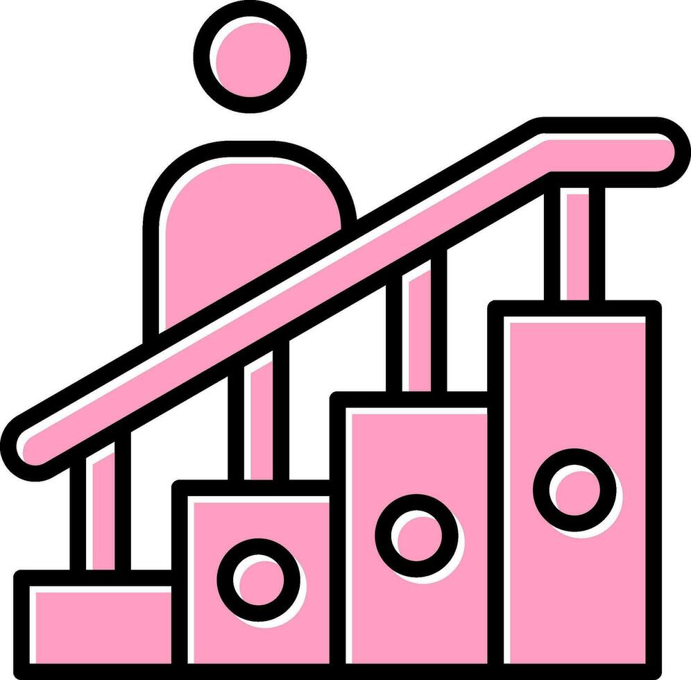 icono de vector de escalera mecánica