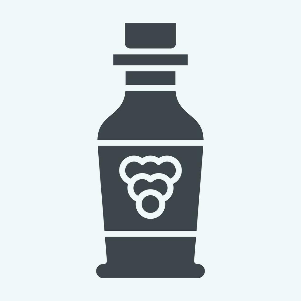 Icon Grape Win. related to France symbol. glyph style. simple design editable. simple illustration vector