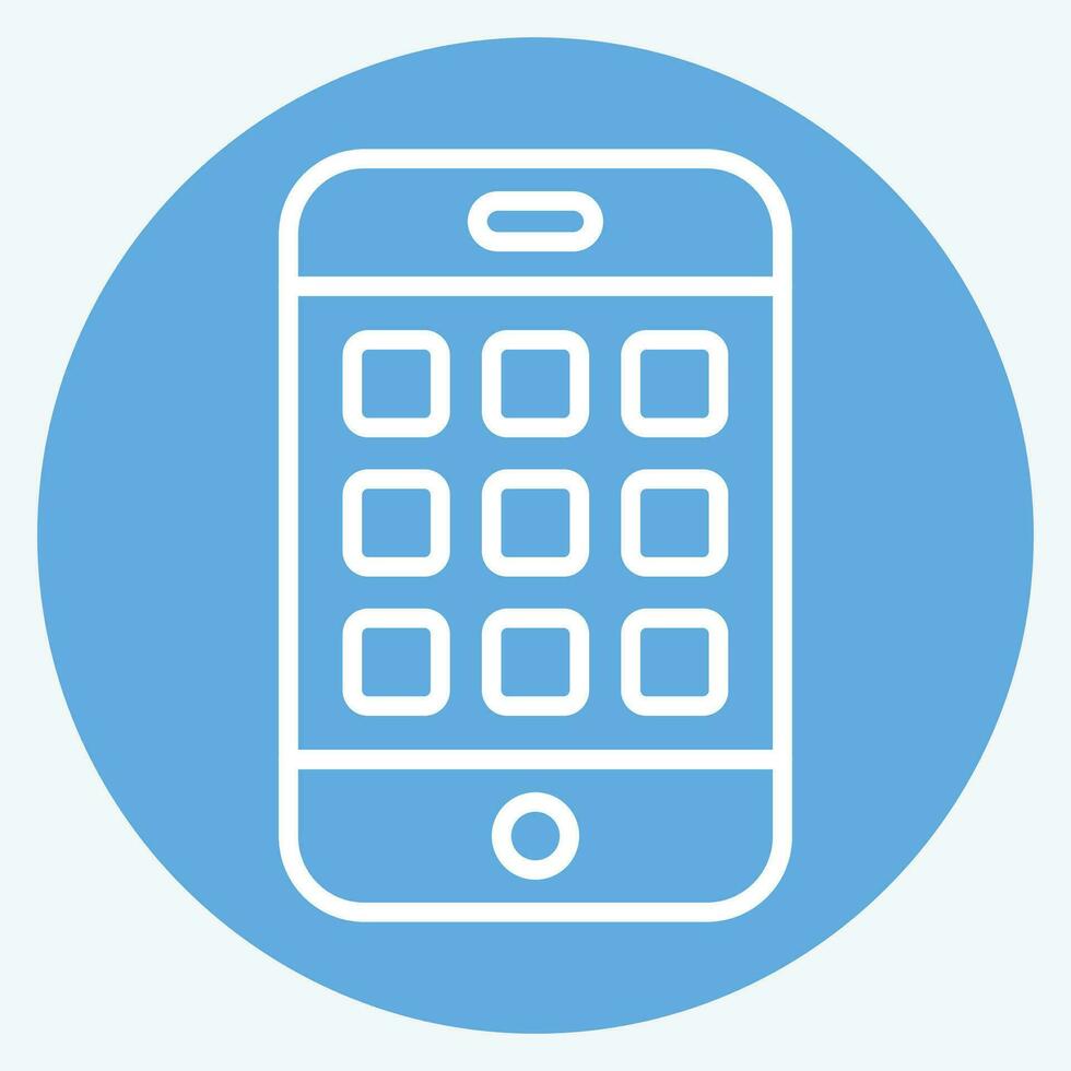 Icon Applications. related to Communication symbol. blue eyes style. simple design editable. simple illustration vector