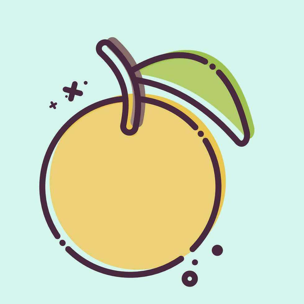 Icon Orange. related to Fruit and Vegetable symbol. MBE style. simple design editable. simple illustration vector