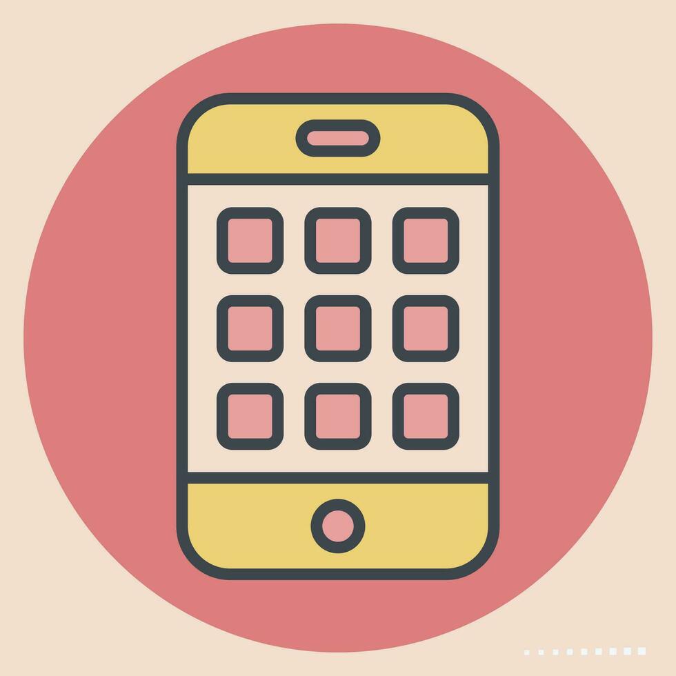 Icon Applications. related to Communication symbol. color mate style. simple design editable. simple illustration vector
