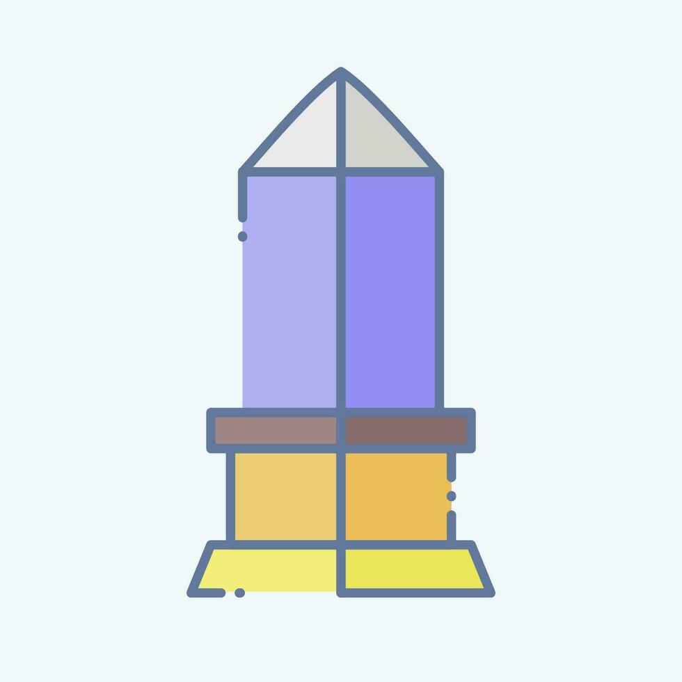 Icon Place De La Concorde. related to France symbol. doodle style. simple design editable. simple illustration vector