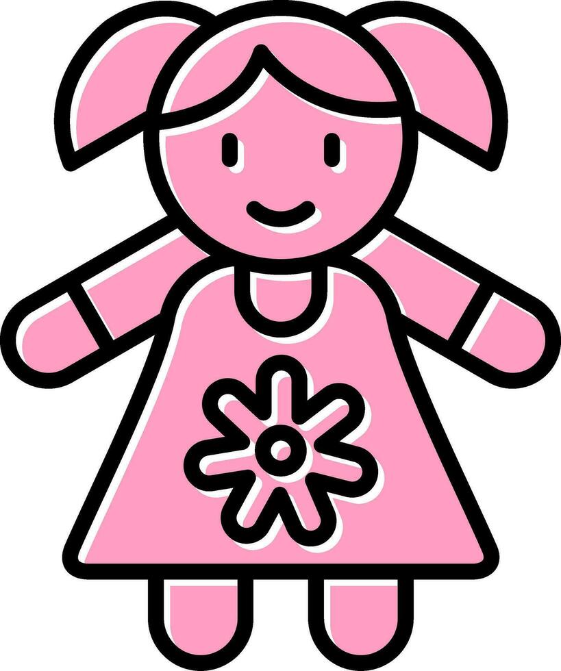 muñeca vector icono