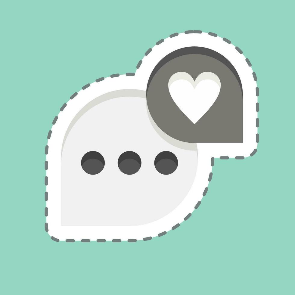 Sticker line cut Feedback. related to Communication symbol. Communication. simple design editable. simple illustration vector