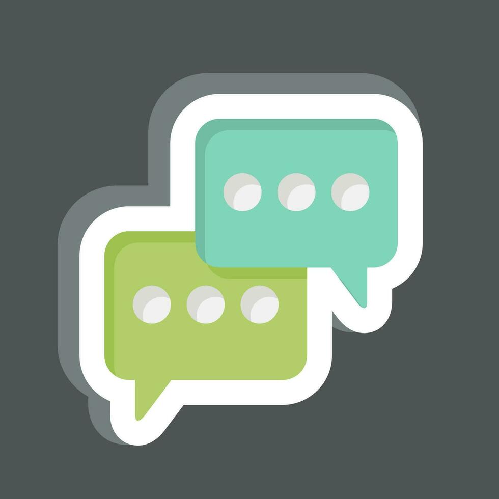 Sticker Chat. related to Communication symbol. simple design editable. simple illustration vector