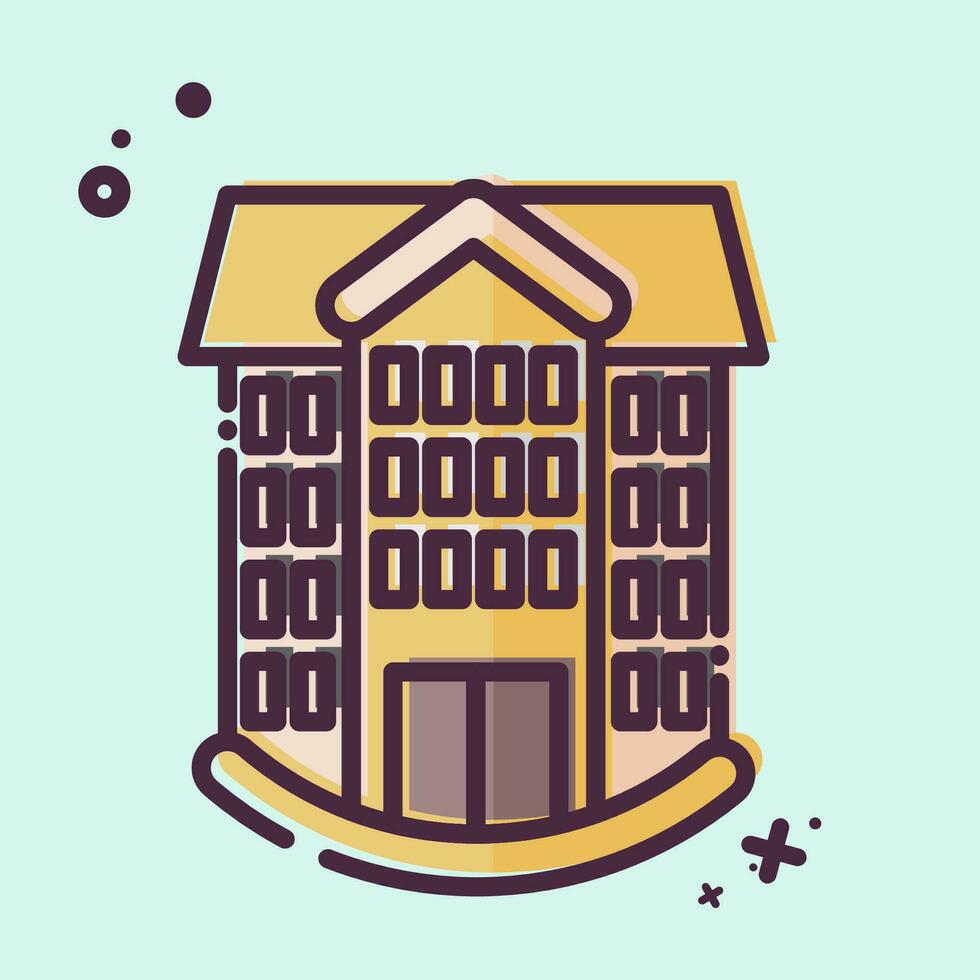 Icon School. related to Icon Building symbol. MBE style. simple design editable. simple illustration vector