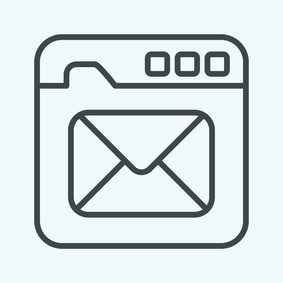 Icon Email. related to Communication symbol. line style. simple design editable. simple illustration vector