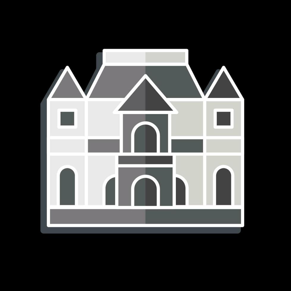 Icon Musee Rodin. related to France symbol. glossy style. simple design editable. simple illustration vector