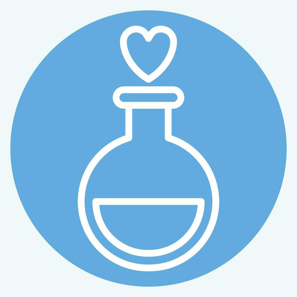 Icon Love Potion. related to Valentine Day symbol. blue eyes style. simple design editable. simple illustration vector