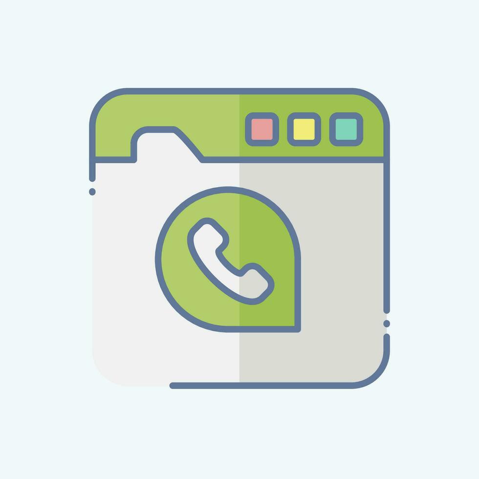 Icon Chat Message. related to Communication symbol. doodle style. simple design editable. simple illustration vector