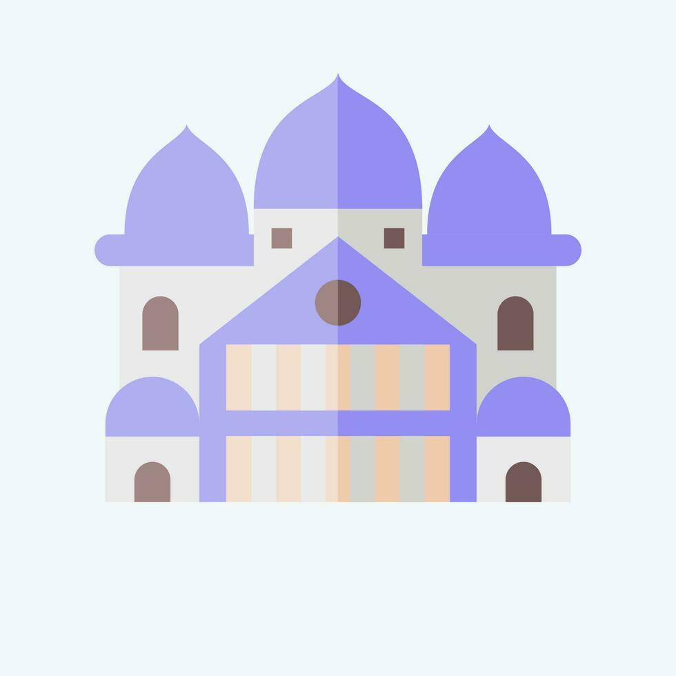 Icon Sacre Coeur. related to France symbol. flat style. simple design editable. simple illustration vector