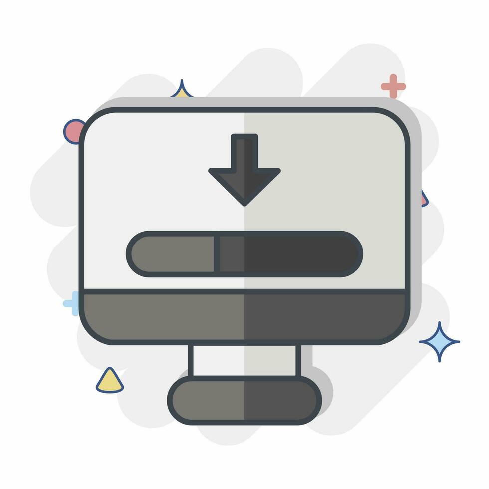 Icon Loading. related to Communication symbol. comic style. simple design editable. simple illustration vector