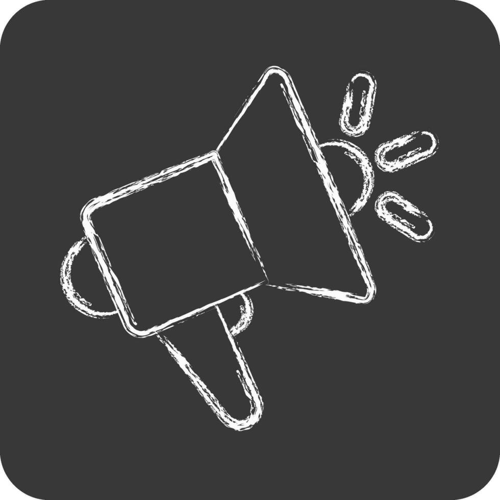 Icon Megaphone. related to Communication symbol. chalk Style. simple design editable. simple illustration vector