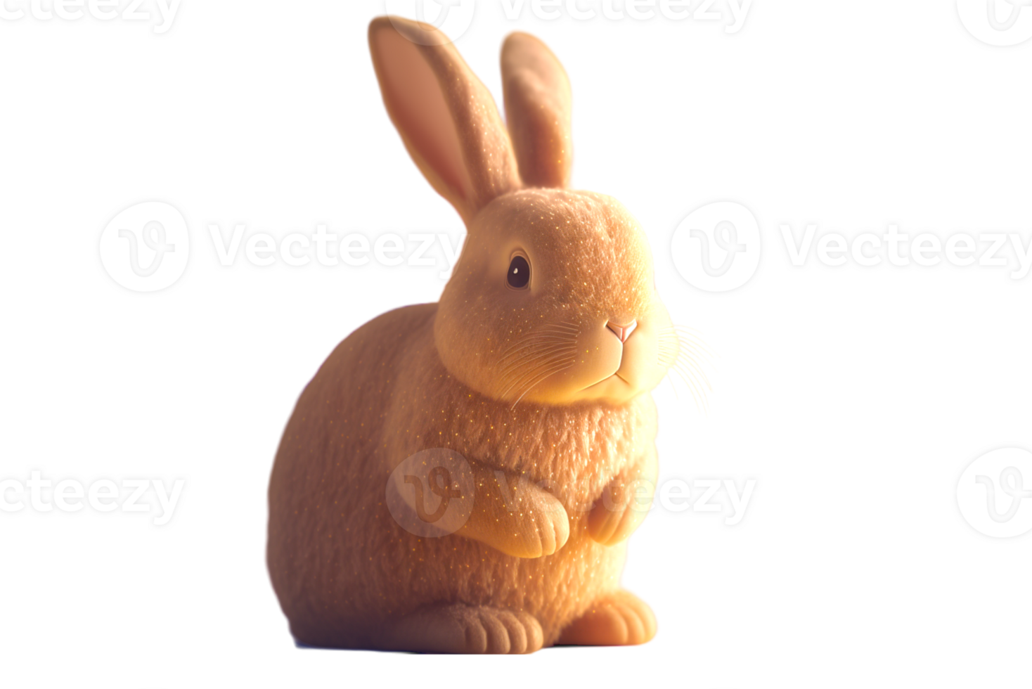 rabbit 3d illustration ai generated png