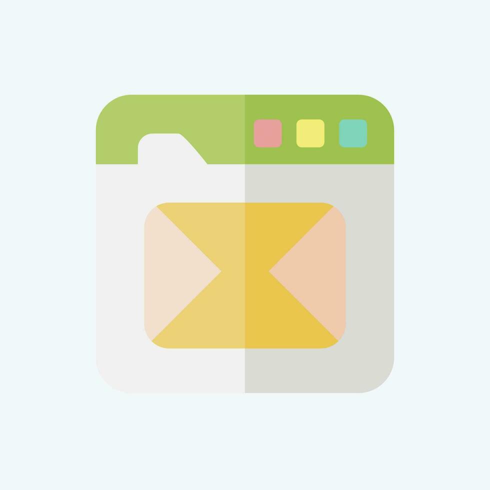 Icon Email. related to Communication symbol. flat style. simple design editable. simple illustration vector