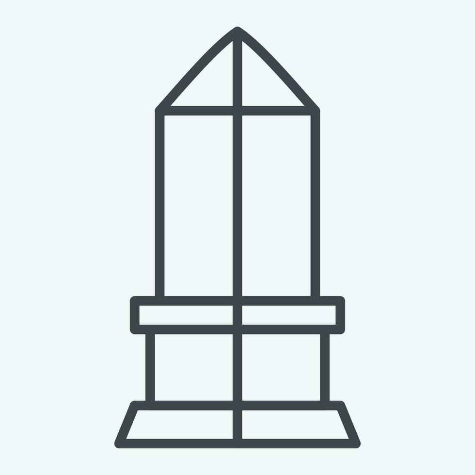 Icon Place De La Concorde. related to France symbol. line style. simple design editable. simple illustration vector