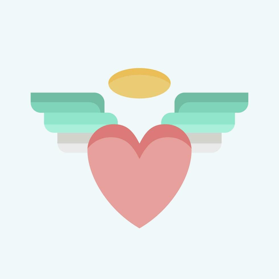 Icon Angle. related to Valentine Day symbol. flat style. simple design editable. simple illustration vector