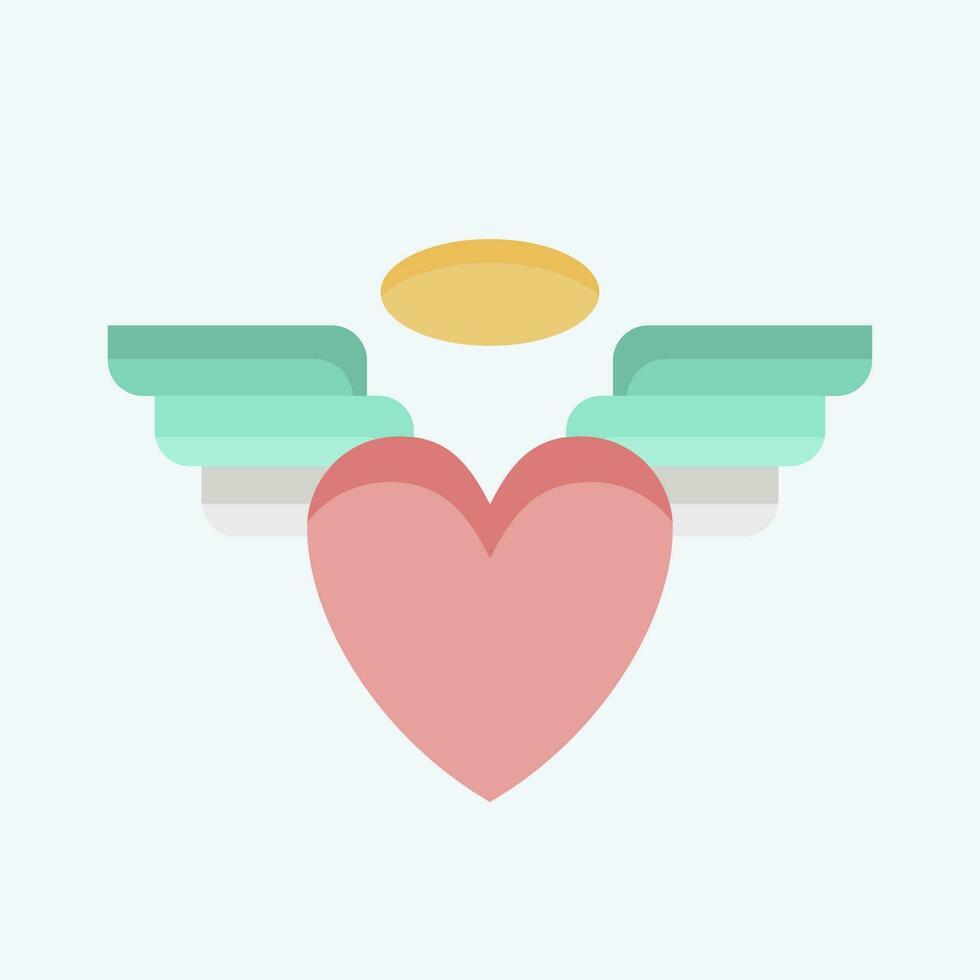 Icon Angle. related to Valentine Day symbol. flat style. simple design editable. simple illustration vector