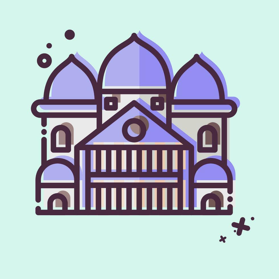 Icon Sacre Coeur. related to France symbol. MBE style. simple design editable. simple illustration vector