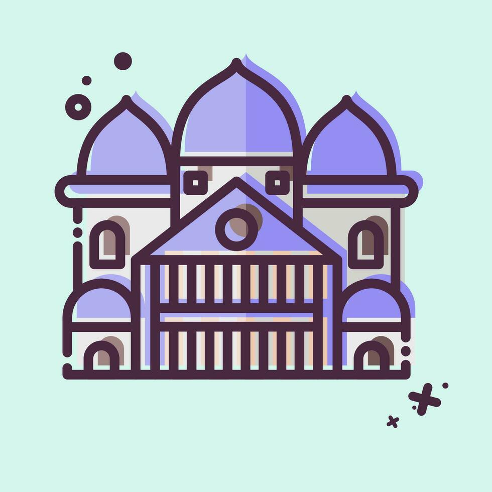 Icon Sacre Coeur. related to France symbol. MBE style. simple design editable. simple illustration vector