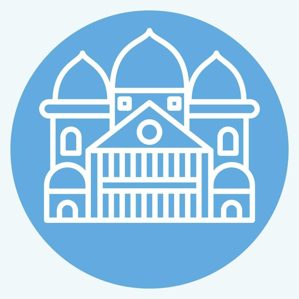 Icon Sacre Coeur. related to France symbol. blue eyes style. simple design editable. simple illustration vector