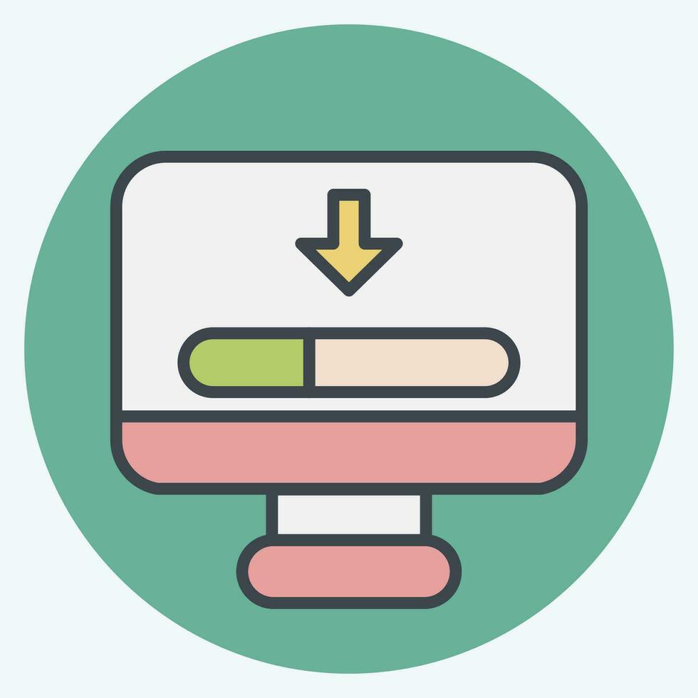 Icon Loading. related to Communication symbol. color mate style. simple design editable. simple illustration vector