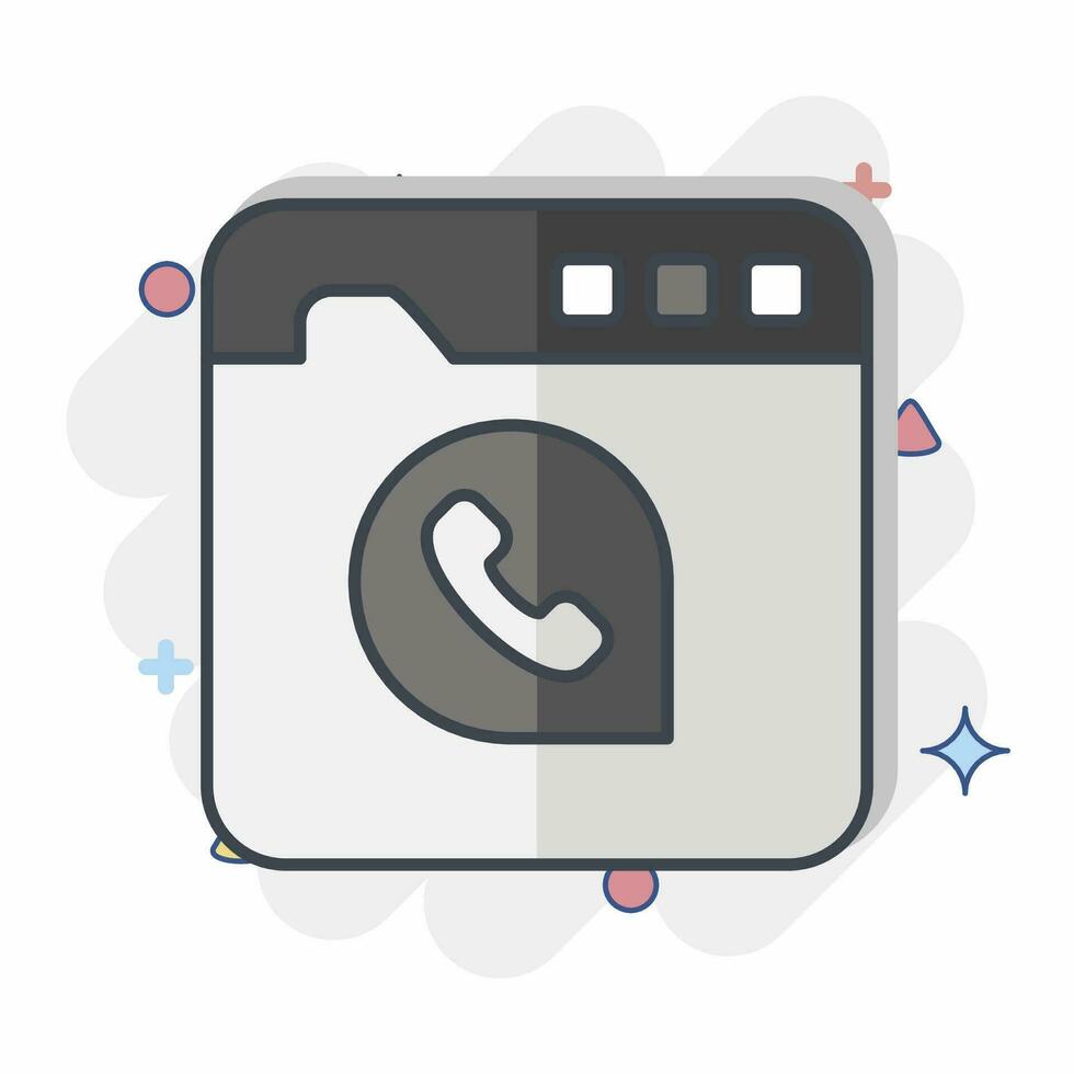 Icon Chat Message. related to Communication symbol. comic style. simple design editable. simple illustration vector