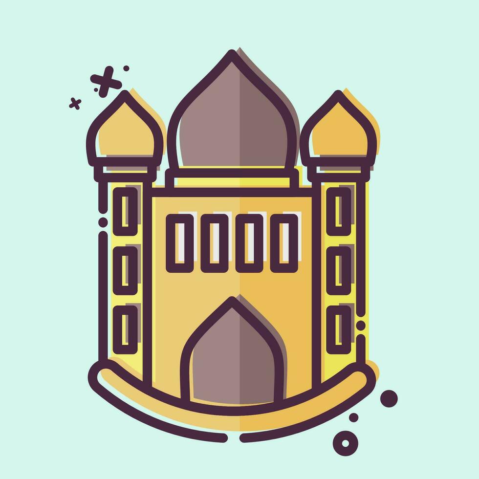 icono mezquita. relacionado a icono edificio símbolo. mbe estilo. sencillo diseño editable. sencillo ilustración vector