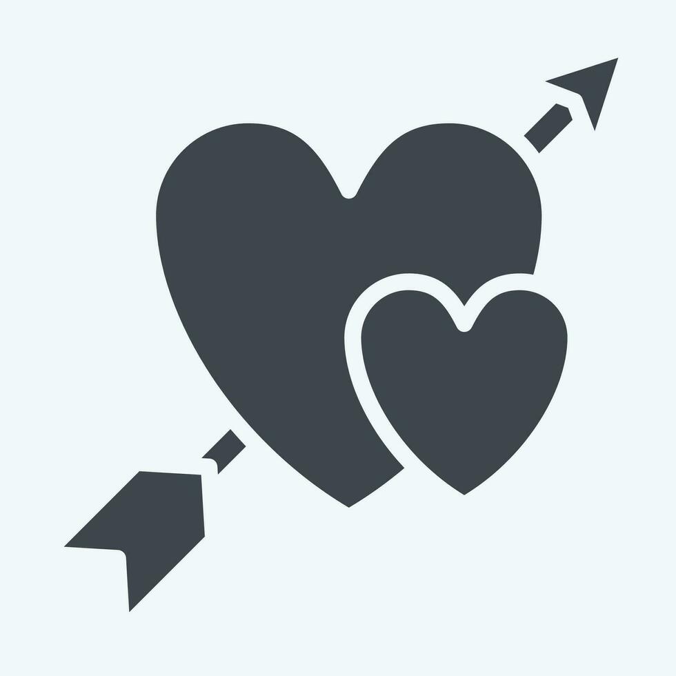Icon Cupid. related to Valentine Day symbol. glyph style. simple design editable. simple illustration vector