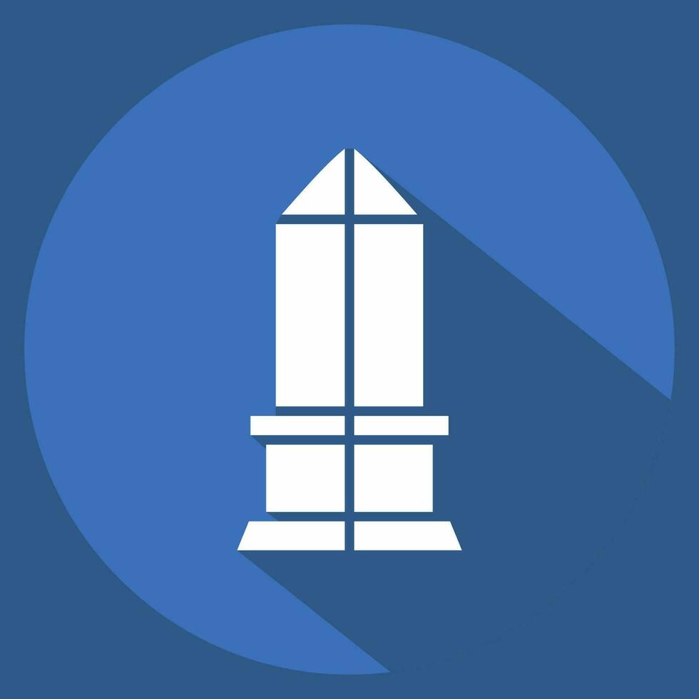 Icon Place De La Concorde. related to France symbol. long shadow style. simple design editable. simple illustration vector