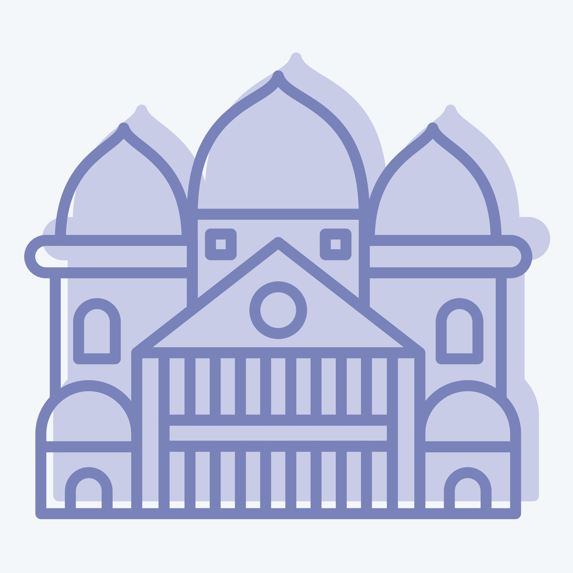 Icon Sacre Coeur. related to France symbol. two tone style. simple