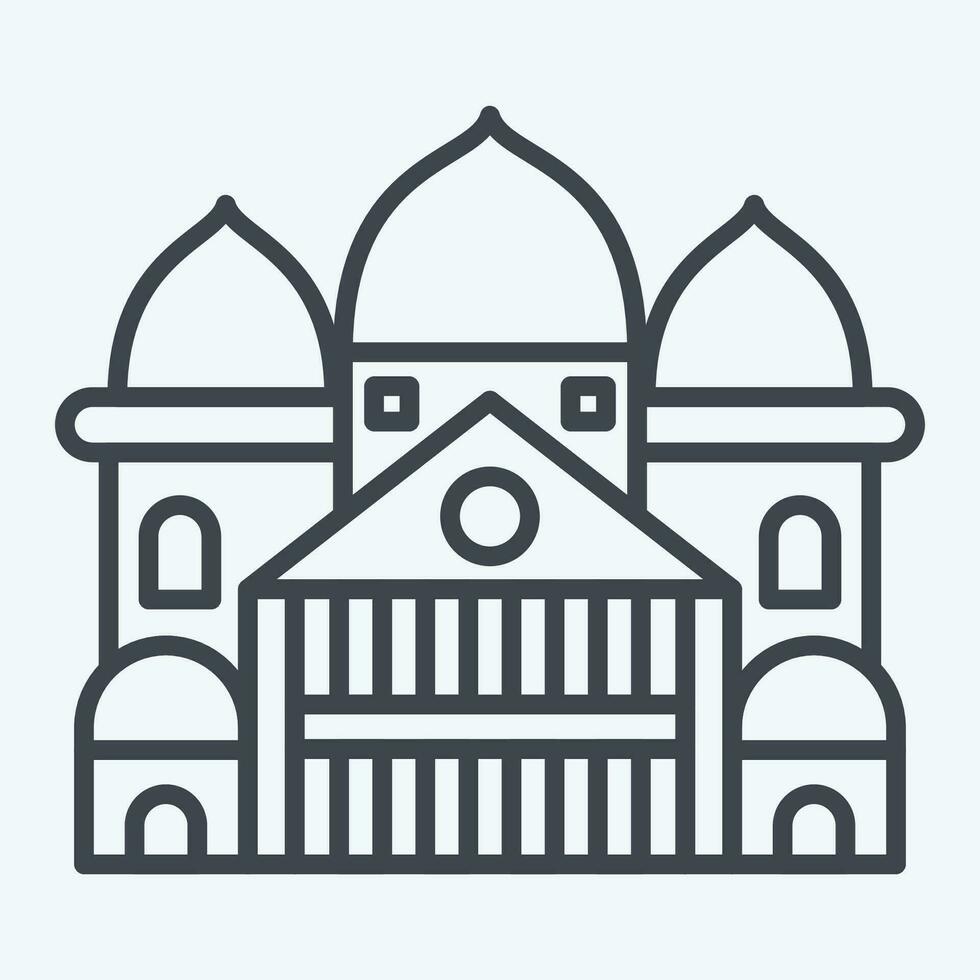 Icon Sacre Coeur. related to France symbol. line style. simple design editable. simple illustration vector