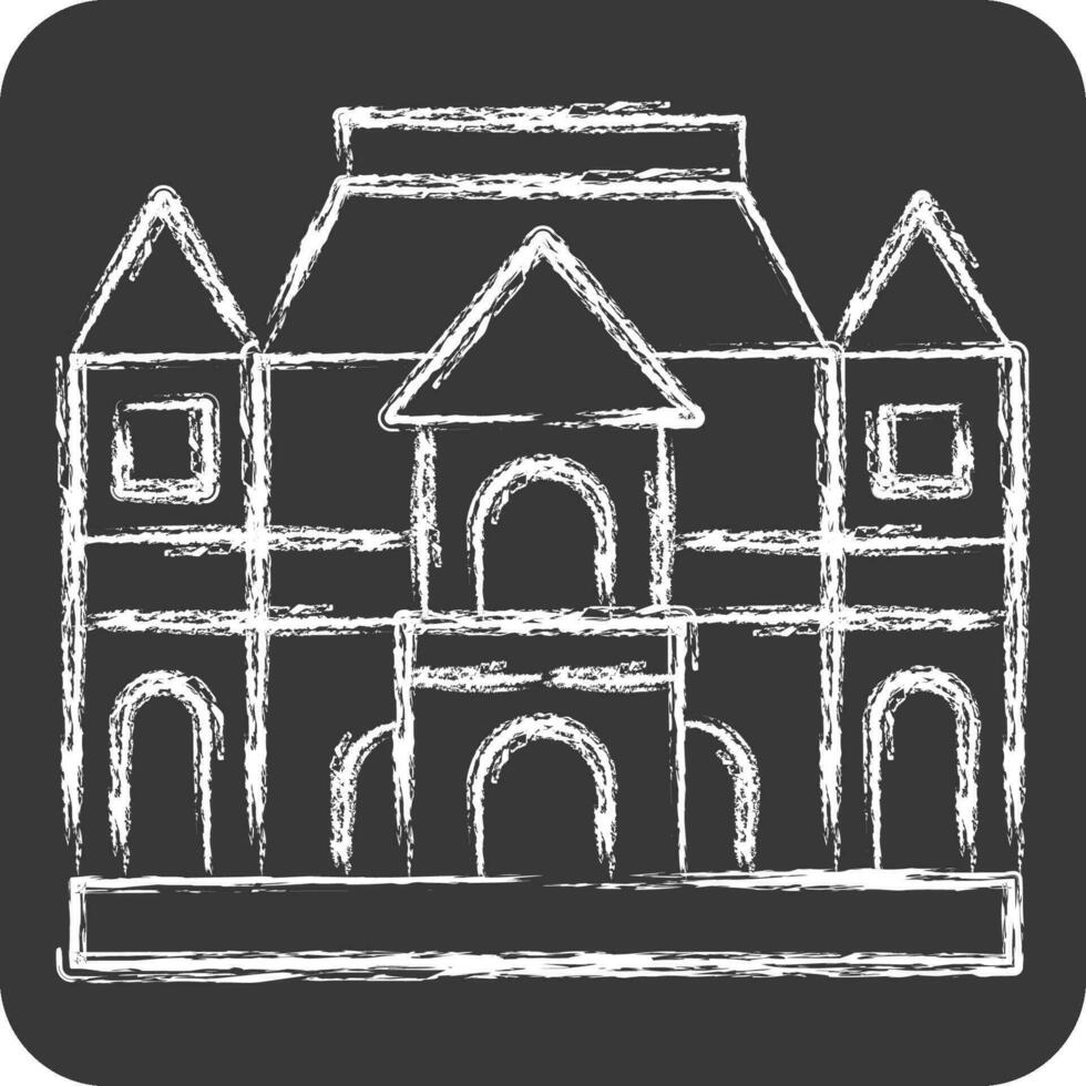 Icon Musee Rodin. related to France symbol. chalk Style. simple design editable. simple illustration vector