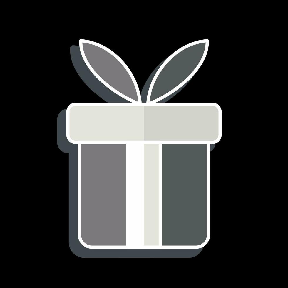 Icon Gift Love. related to Valentine Day symbol. glossy style. simple design editable. simple illustration vector