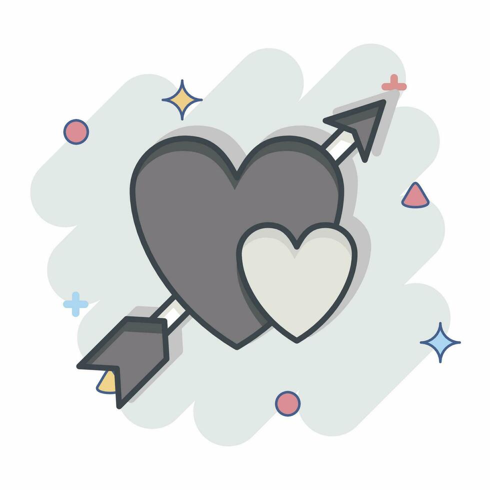 Icon Cupid. related to Valentine Day symbol. comic style. simple design editable. simple illustration vector
