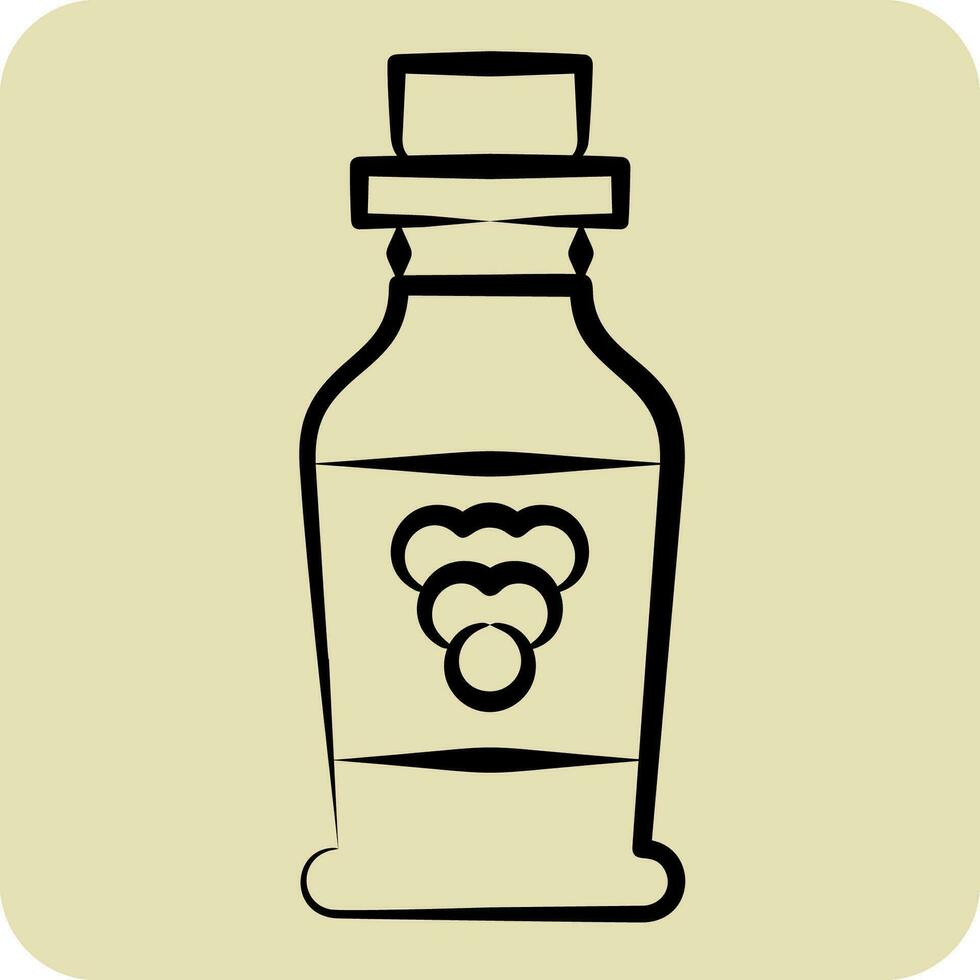 Icon Grape Win. related to France symbol. hand drawn style. simple design editable. simple illustration vector