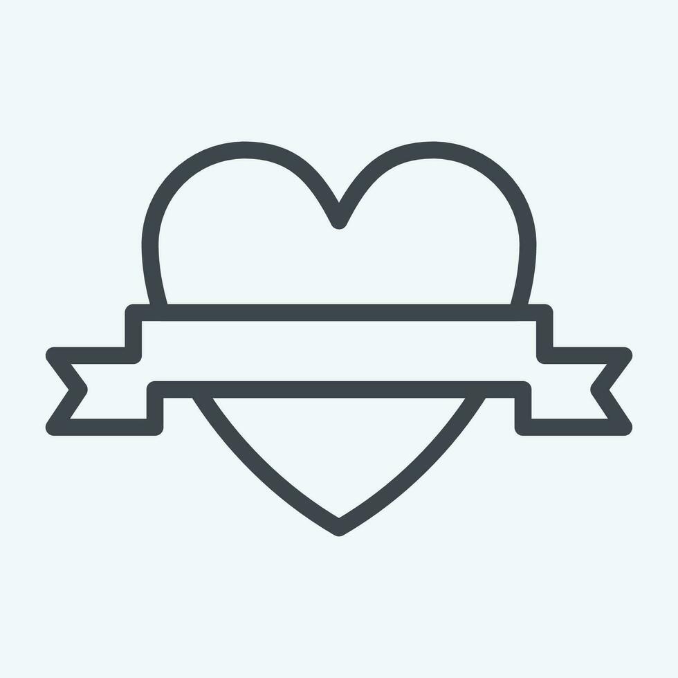 Icon Love. related to Valentine Day symbol. line style. simple design editable. simple illustration vector