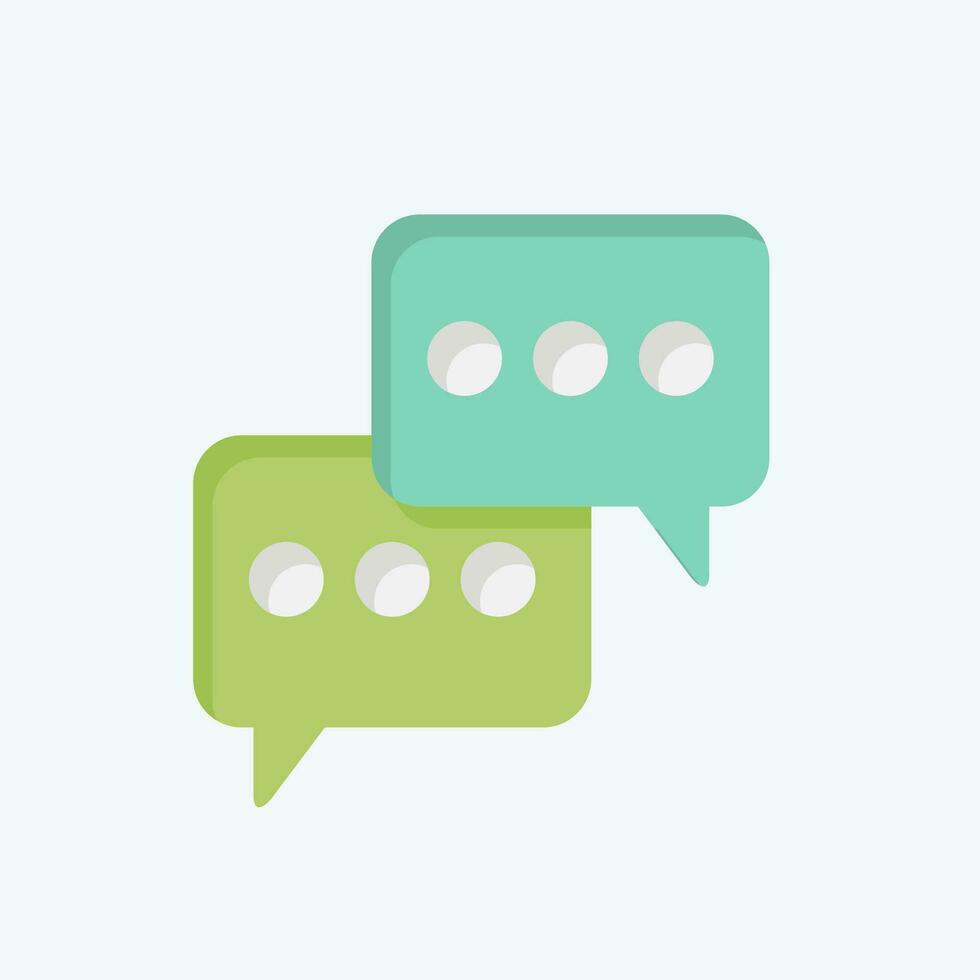 Icon Chat. related to Communication symbol. flat style. simple design editable. simple illustration vector