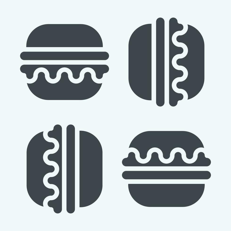 Icon Macaron. related to France symbol. glyph style. simple design editable. simple illustration vector