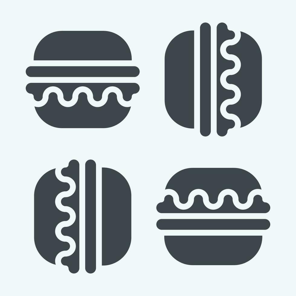 Icon Macaron. related to France symbol. glyph style. simple design editable. simple illustration vector