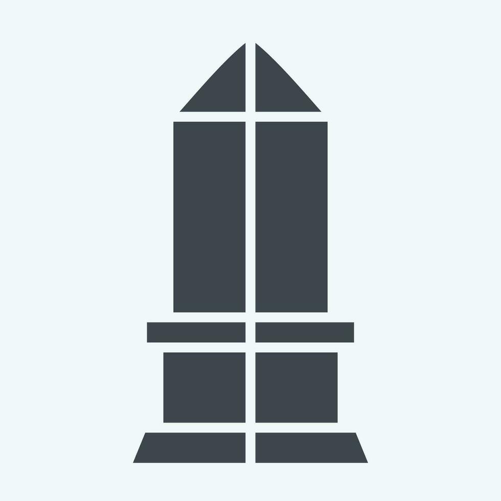 Icon Place De La Concorde. related to France symbol. glyph style. simple design editable. simple illustration vector