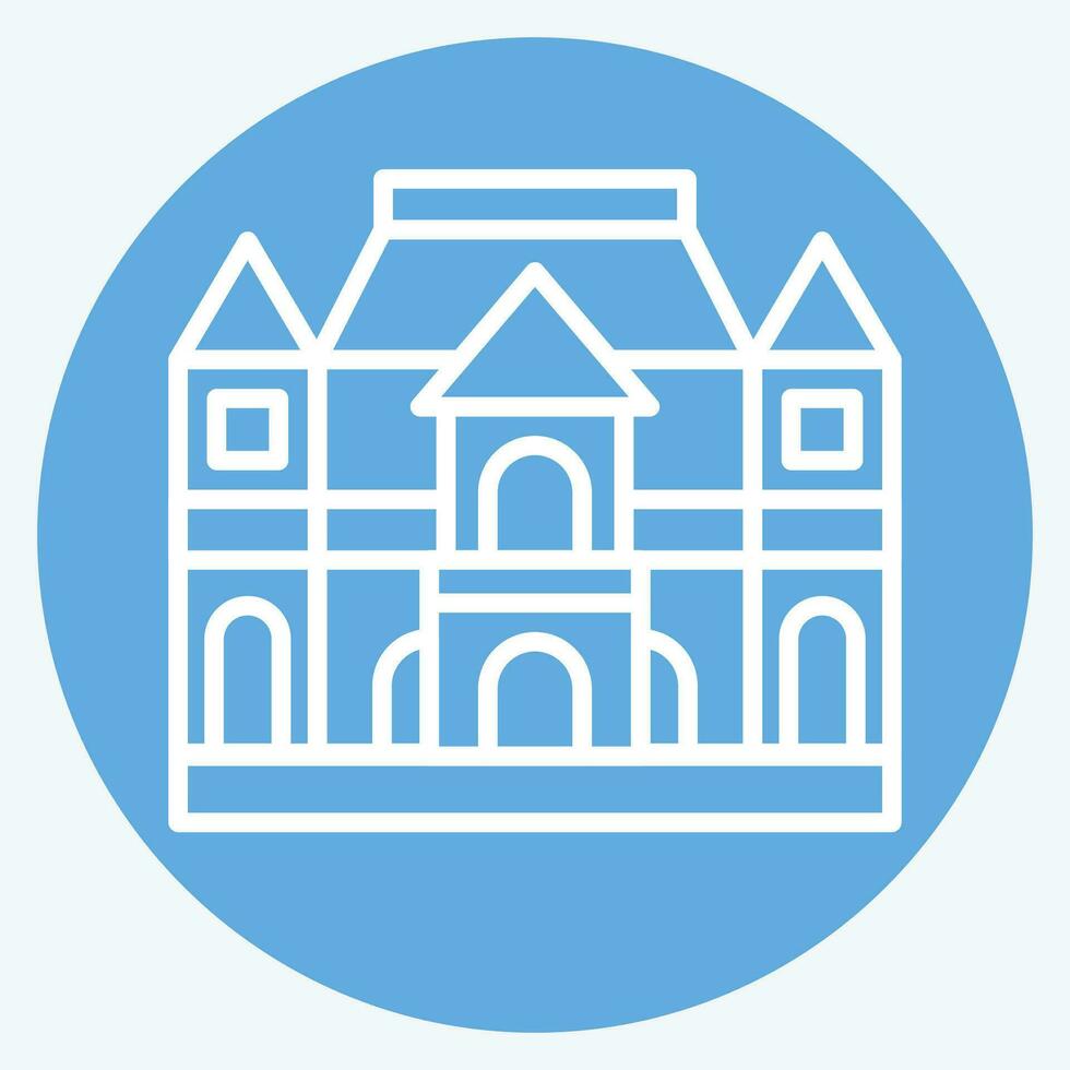 Icon Musee Rodin. related to France symbol. blue eyes style. simple design editable. simple illustration vector